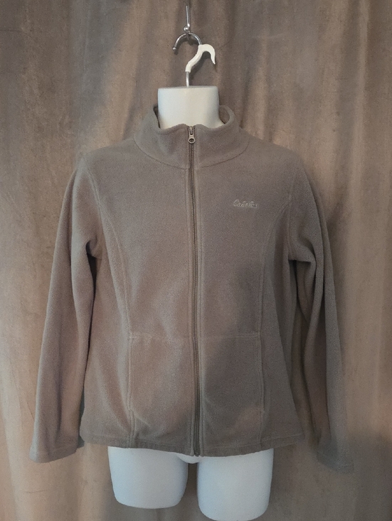 Cabela's Jackets & Blazers - Cabela's Women's Medium Taupe Full-Zip Teddy Fleece Jacket